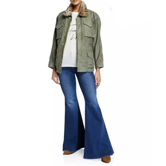 Frame Le High Super Flare Jeans Cantine Blue NWOT - Picture 3 of 11